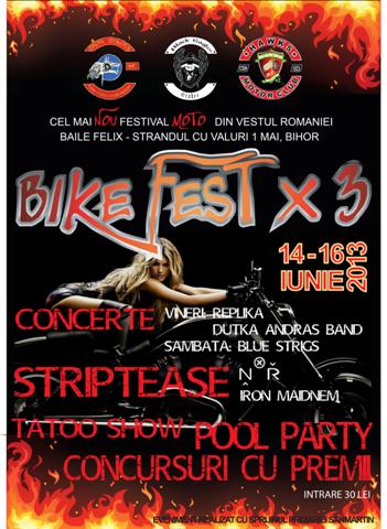 Afla ce trupe vor canta la „BikeFest x 3”